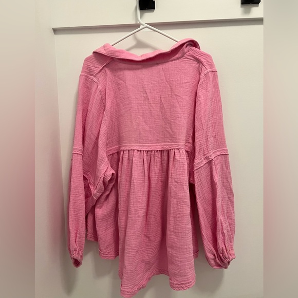 Ces Femme pink boho babydoll top - Picture 3 of 6